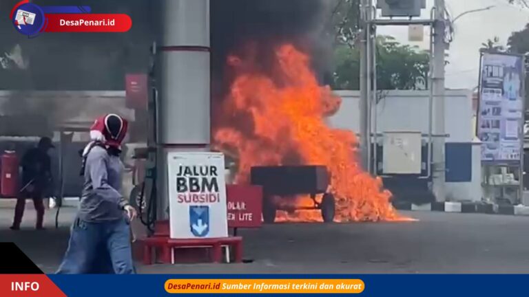 Motor Terbakar di SPBU Bangkalan, Diduga Akibat Korsleting