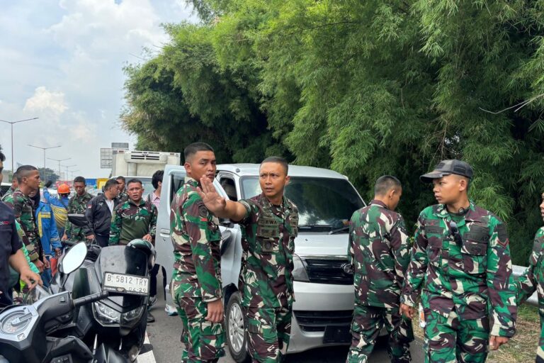 Prajurit Yonif 848 Amankan Pelaku Begal dan Tabrak Lari di Tol Kebon Jeruk