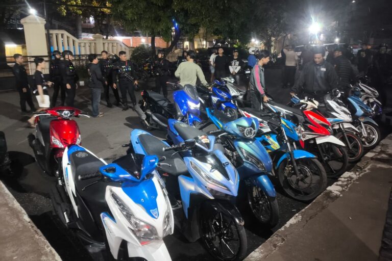 Gagalkan Aksi Balap Liar, Polresta Malang Kota Sita Puluhan Sepeda Motor
