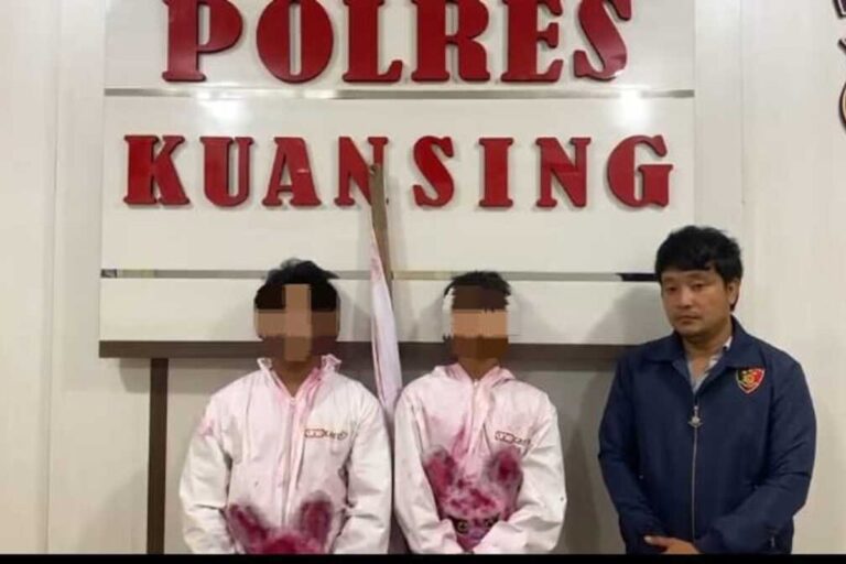 Viral di Medsos, Aksi Dua Pemuda Berpakaian Pocong di Kuantan Tengah Berakhir di Mapolres