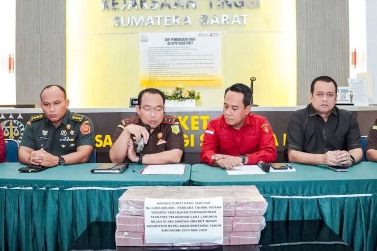 Kejati Sumbar Sita Rp 3 M dari Saksi, Kerugian Negara Kasus Dermaga Mentawai Capai Rp 17 M