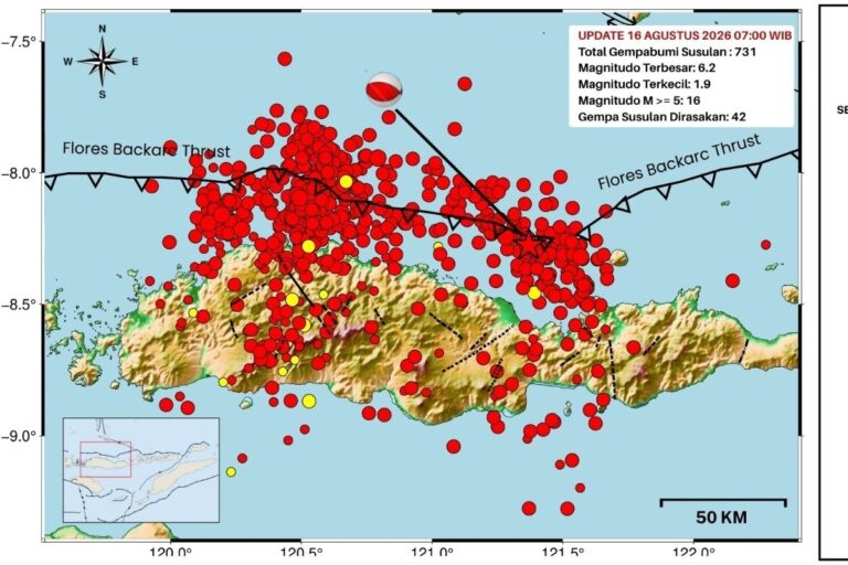 Flores NTT Diguncang 1.598 Kali Gempa Susulan, BMKG: Aktivitas Masih Dinamis dan Belum Stabil